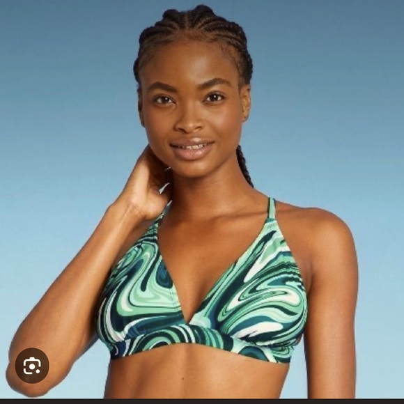 Xhiliration Swirl Bikini Top. Sold separately or with matching bottoms. - Picture 1 of 5